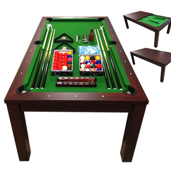 Billiard Table 7 FT green convertible into a Table – Atremis