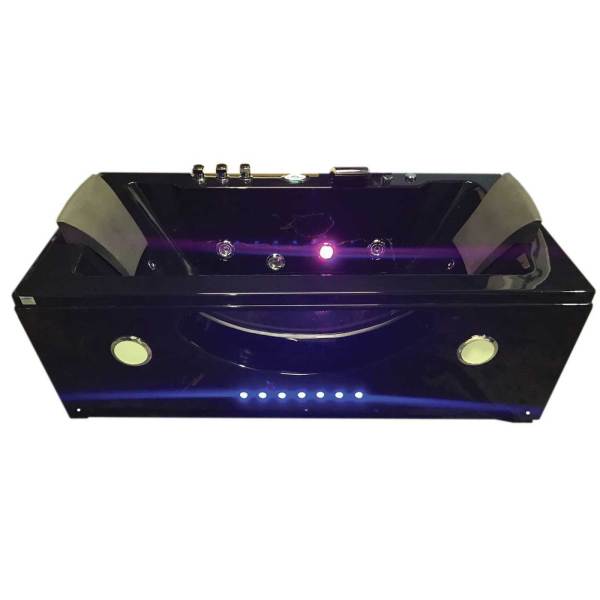 Jetted Bathtub 71 X 35 black double pump with Heater – Gardenia
