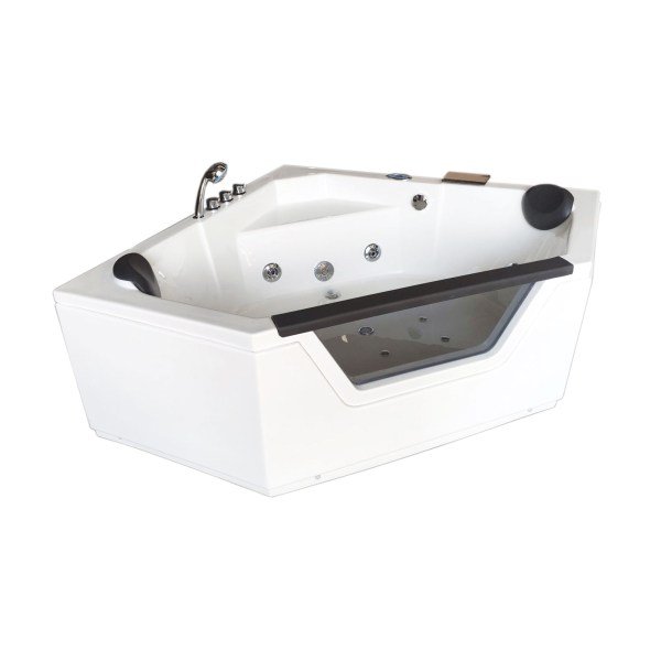 Whirlpool Corner Tub white 59 x 59 with Heater – Hibiscus