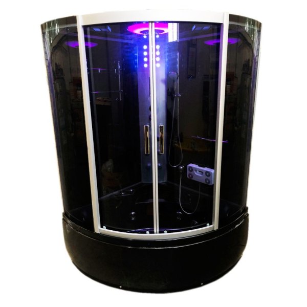 Whirlpool Tub Shower combo 51 x 51 black with Heater – Ivory