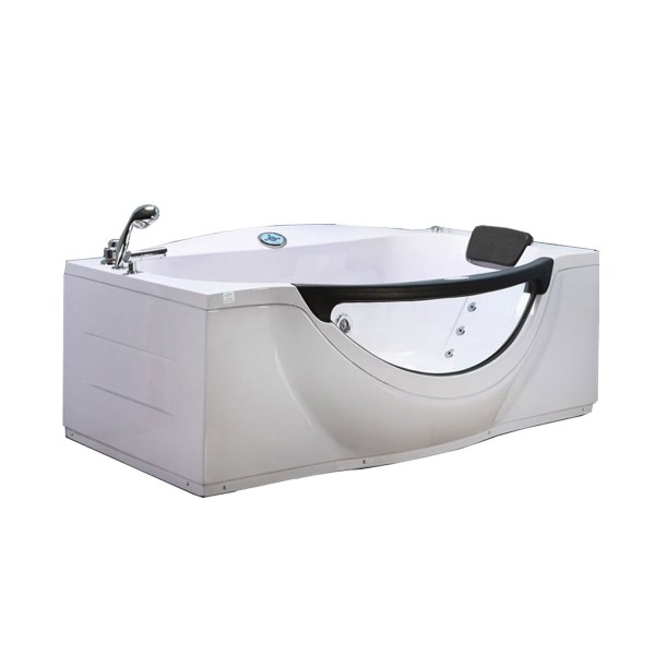Whirlpool bathtub white 71 x 38 double pump with Heater – Jasmine