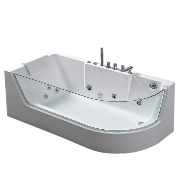 Hot Tub white 67 X 32 with Panoramic Glass – Lotus