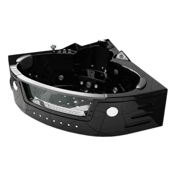 Whirlpool Bathtub black 59 x 59 double pump with Heater – Magnolia