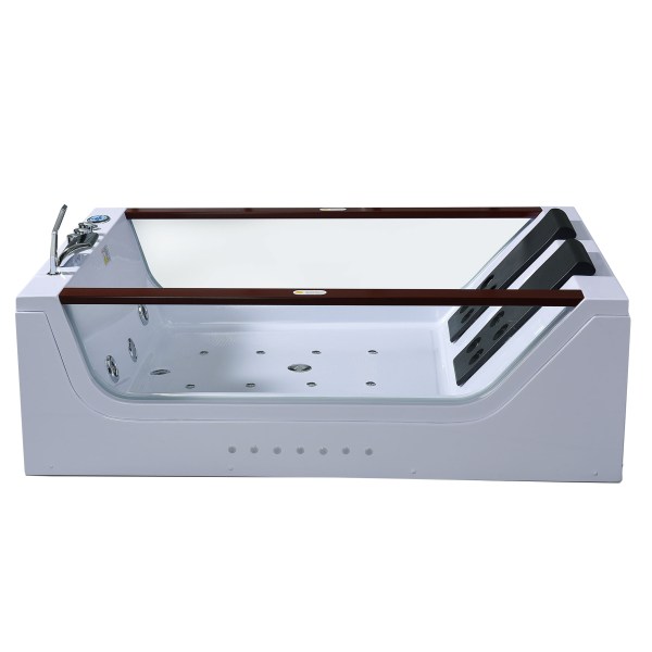 Freestanding hot tub 71 X 47 white double pump – Pearl