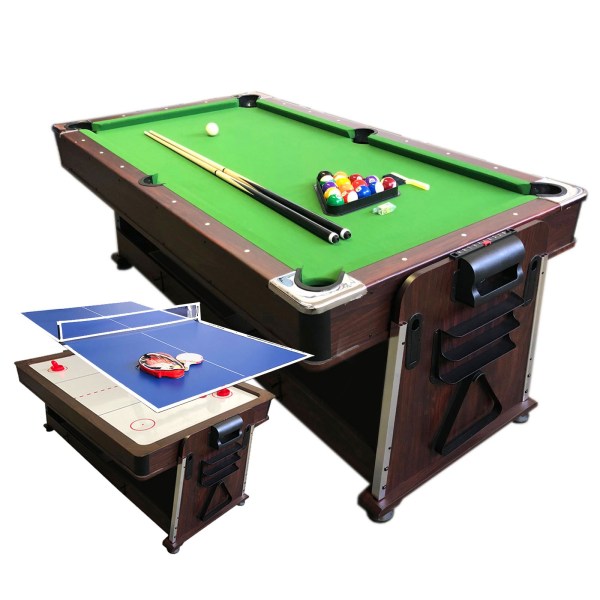 Pool Table 7FT Multigame Air Hockey + Table Tennis – Stark