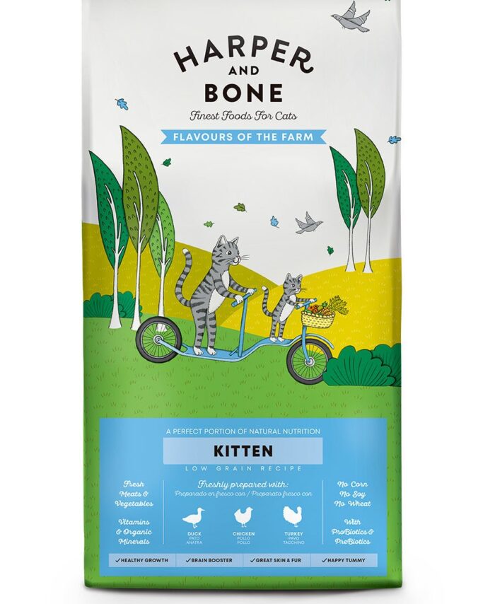 Harper and Bone Cat Kitten Flavours of the Farm 2kg