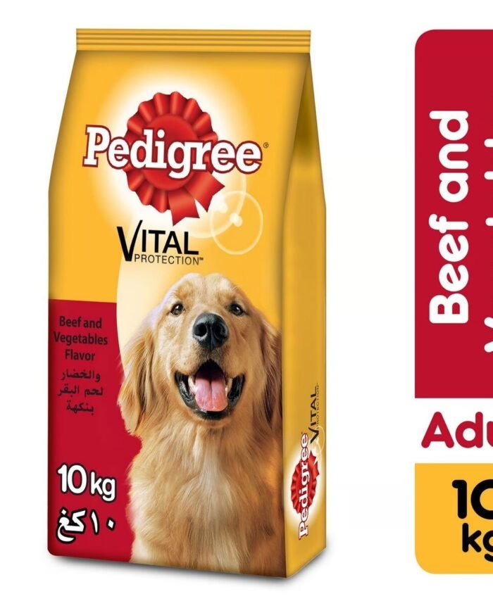 Pedigree Beef & Vegetables, Dry Dog Food (Adult), 10kg
