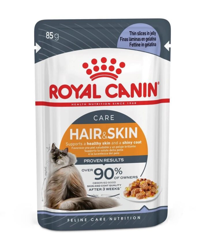 Royal Canin Feline Care Nutrition Hair & Skin Jelly (Wet Food - Pouch) 85g